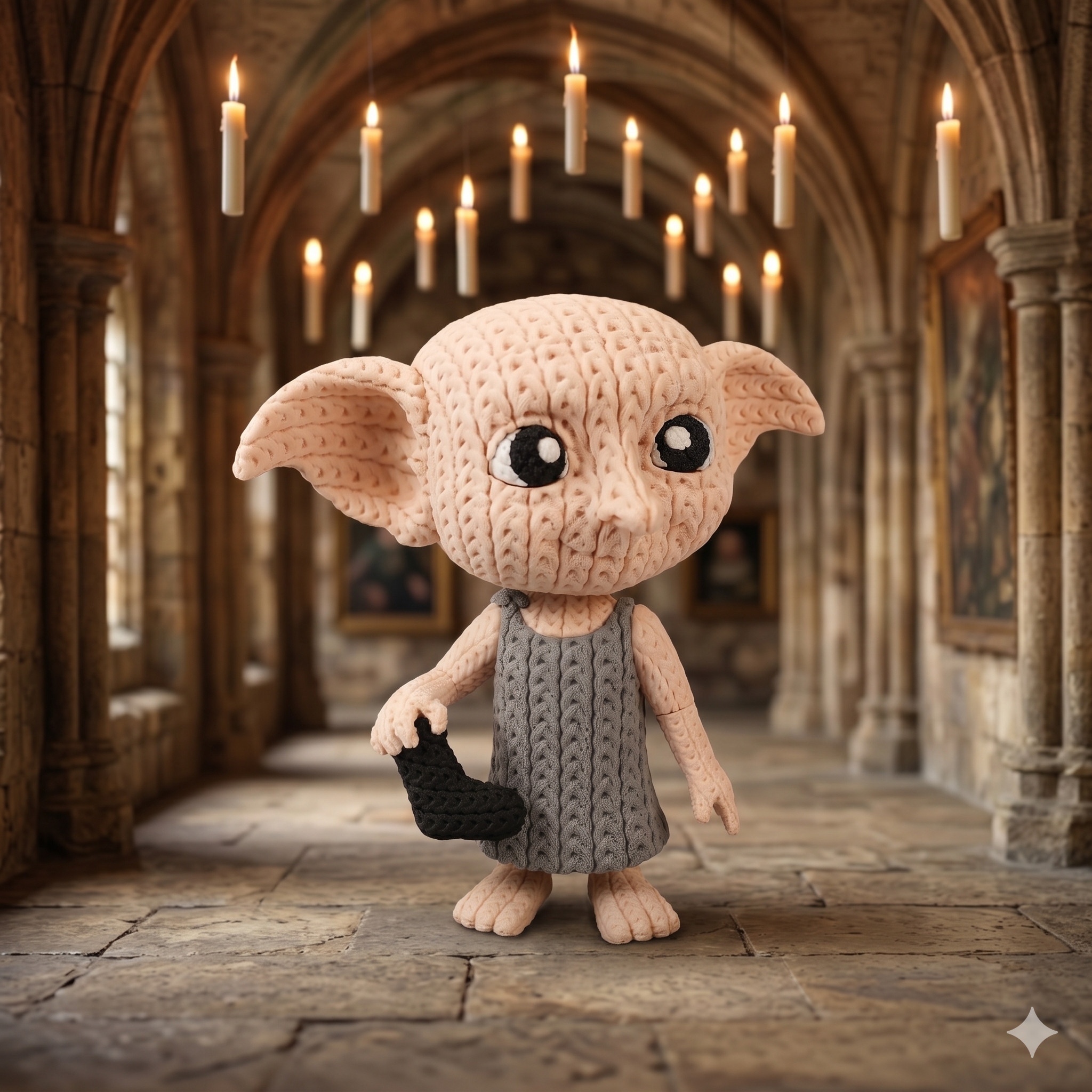Dobby Crochet Edition – Figura 3D Articulada de 18 cm
