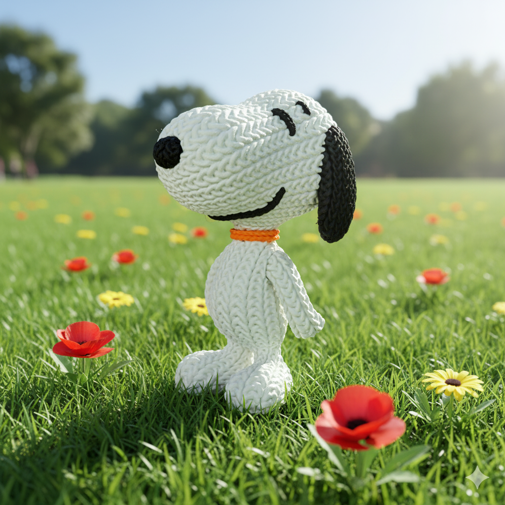 Snoopy Crochet Edition - Figura 3D Articulada