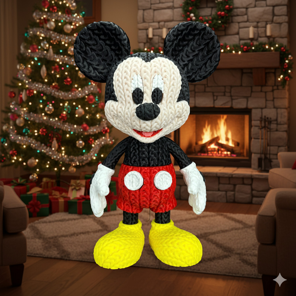 Mickey Mouse Crochet Edition – Figura 3D Articulada
