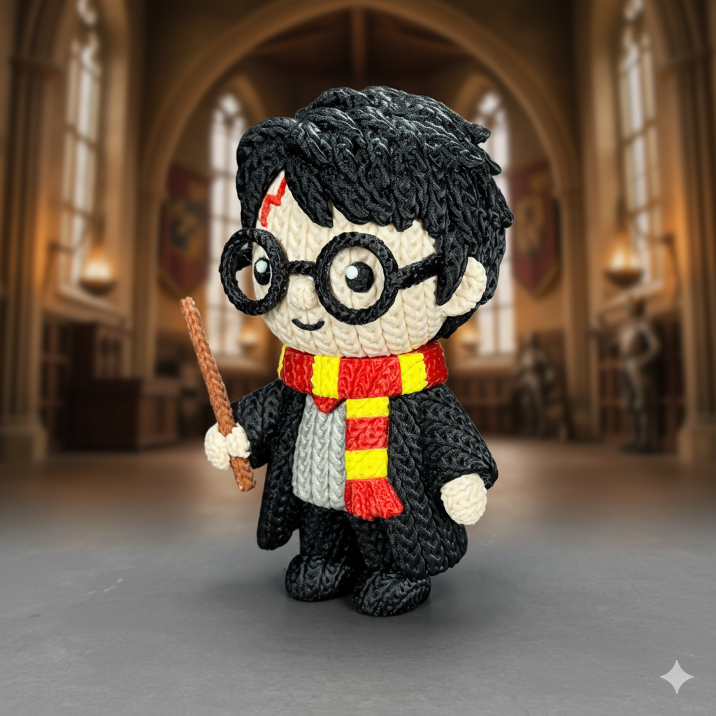 Harry Potter Crochet Edition – Figura 3D Articulada de 18 cm