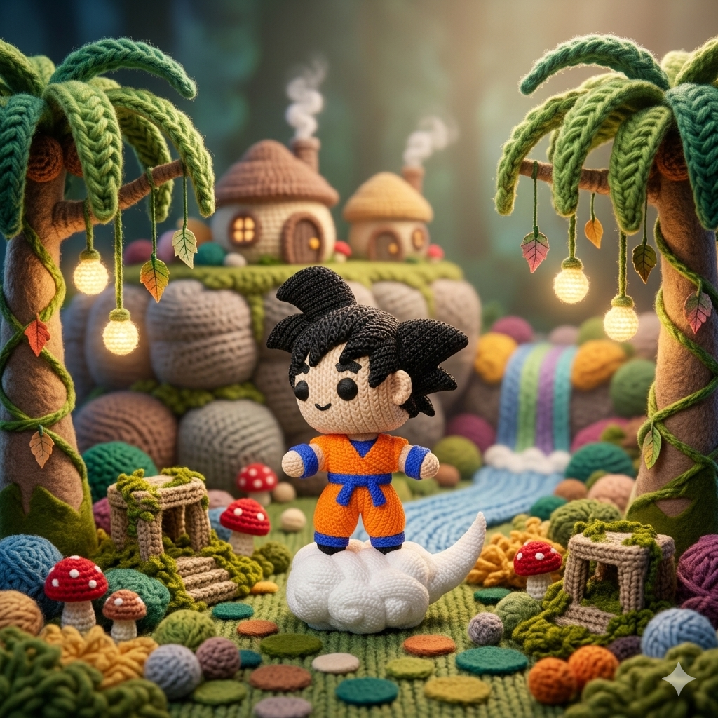 Goku – Figura Anime 3D Crochet Articulada de 18 cm