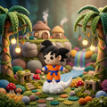 Goku – Figura Anime 3D Crochet Articulada de 18 cm