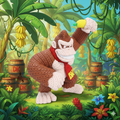 Donkey Kong Crochet Edition – Figura 3D Articulada de 18 cm