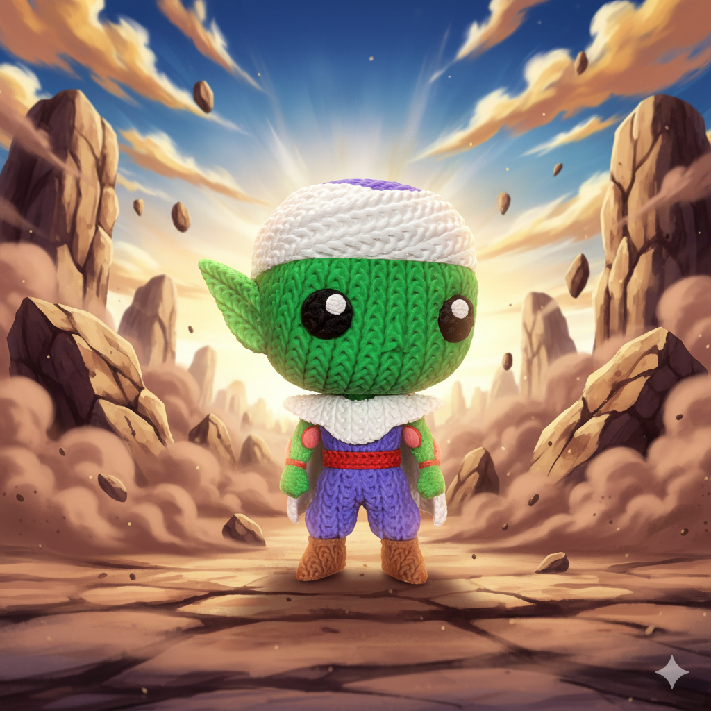 Piccolo Crochet Edition – Figura Anime 3D Articulada de 18 cm