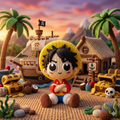 Monkey D. Luffy Crochet Edition – Figura 3D Articulada