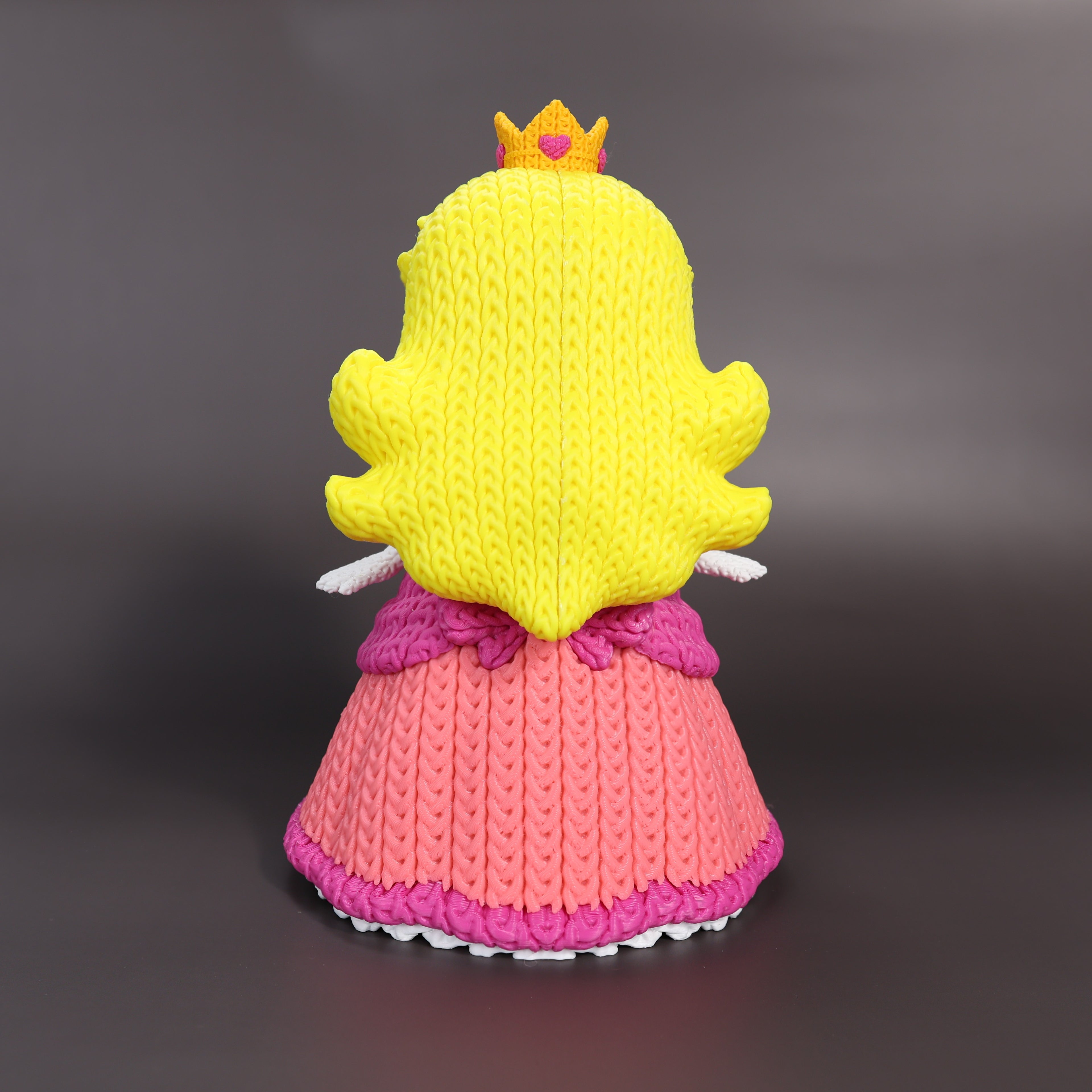 Princess Peach Crochet Edition – Figura 3D Articulada de 18 cm