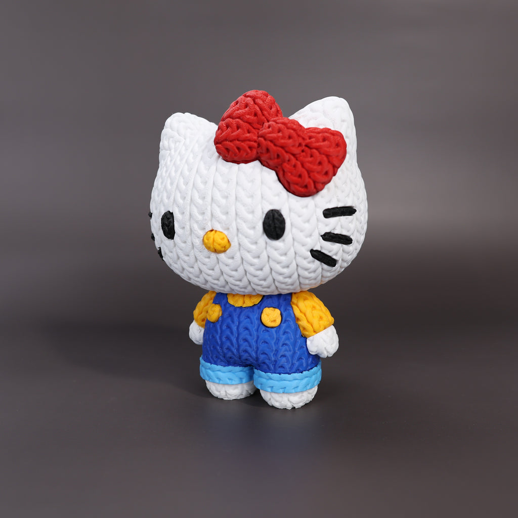 Hello Kitty Crochet Edition – Figura Kawaii 3D Articulada de 18 cm