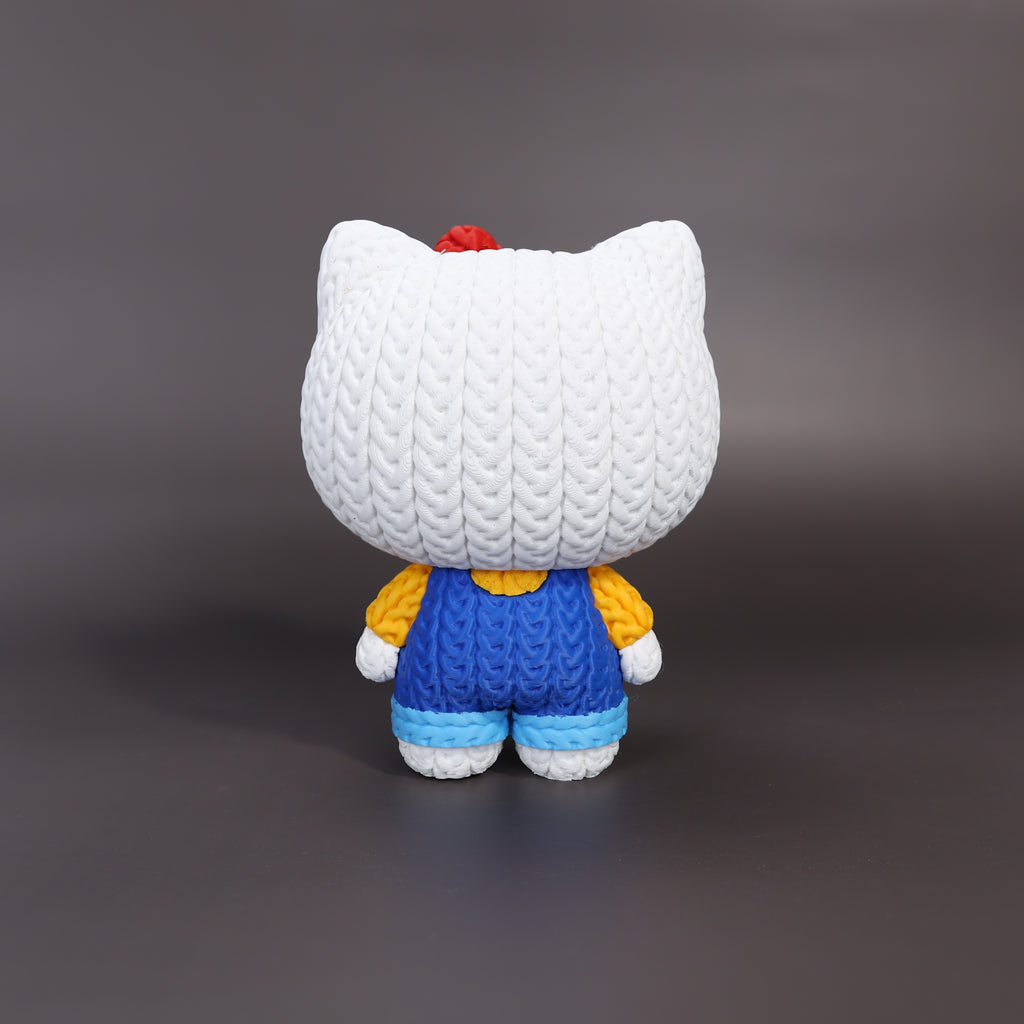 Hello Kitty Crochet Edition – Figura Kawaii 3D Articulada de 18 cm