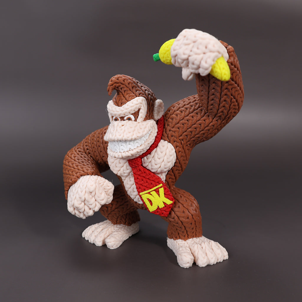 Donkey Kong Crochet Edition – Figura 3D Articulada de 18 cm