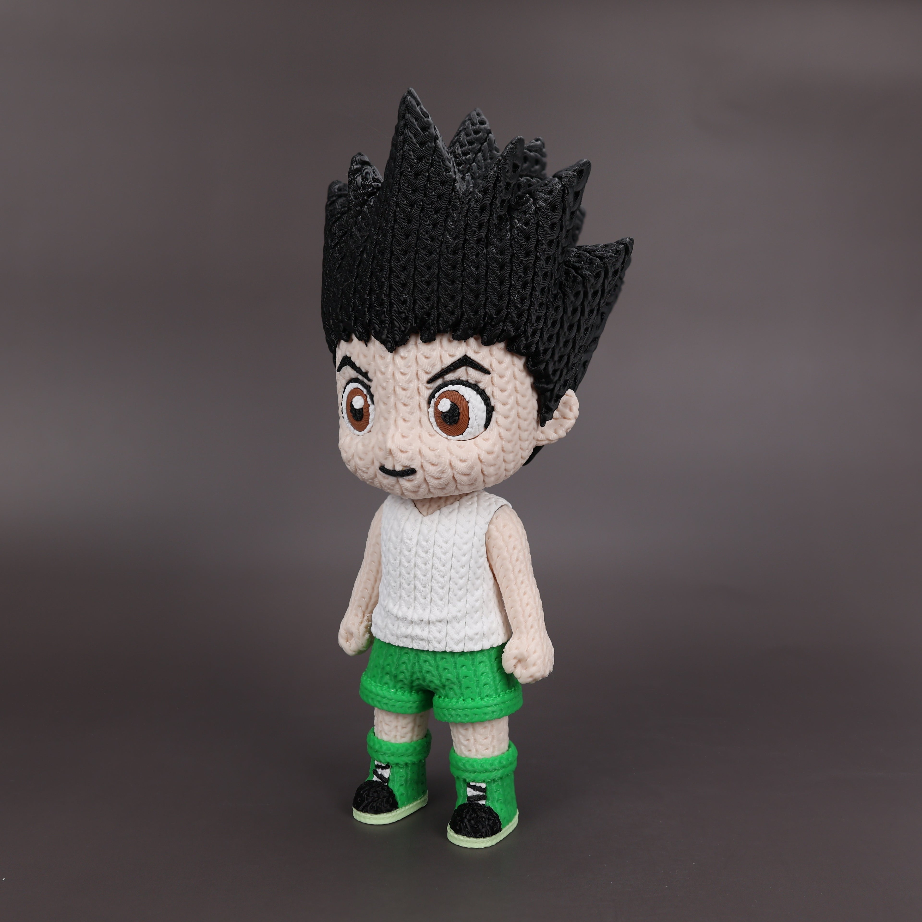 Gon Freecss Crochet Edition – Figura Anime 3D Articulada de 18 cm