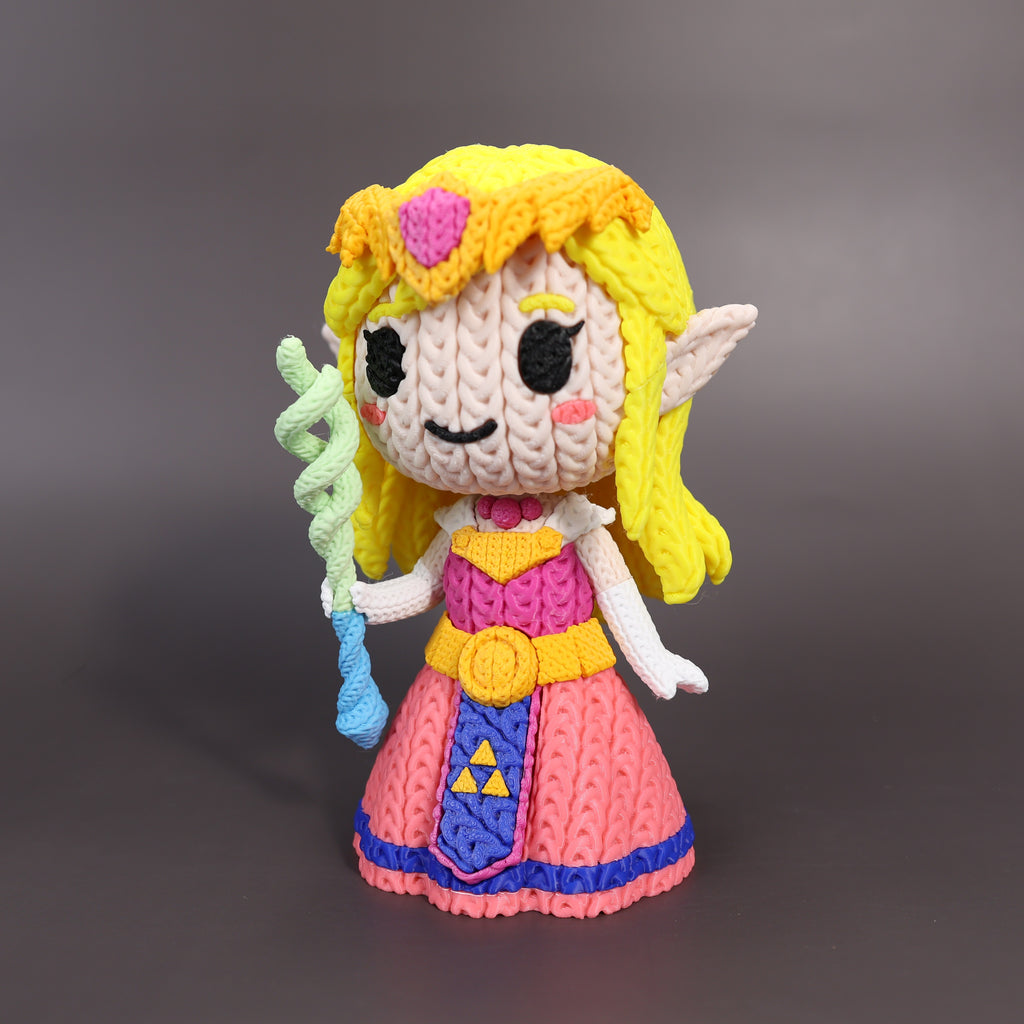 Princesa Zelda Crochet Edition - Figura Articulada 3D