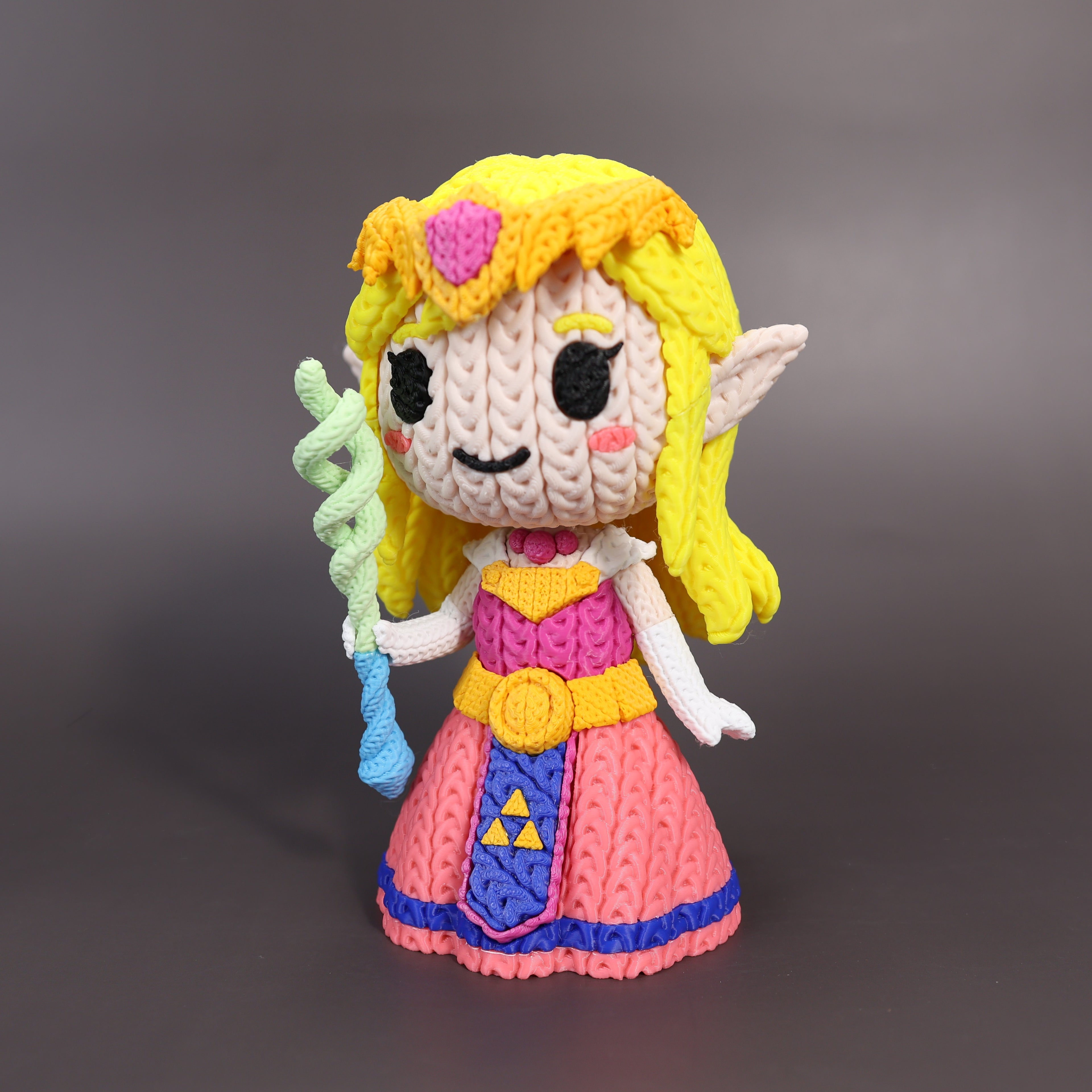 Princesa Zelda Crochet Edition - Figura Articulada 3D