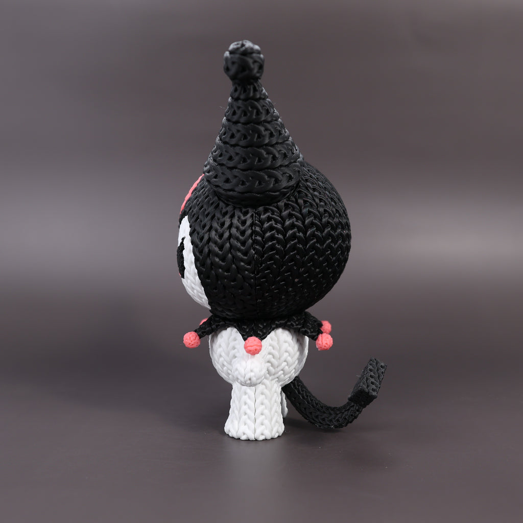 Kuromi Crochet Edition – Figura Kawaii 3D Articulada de 18 cm