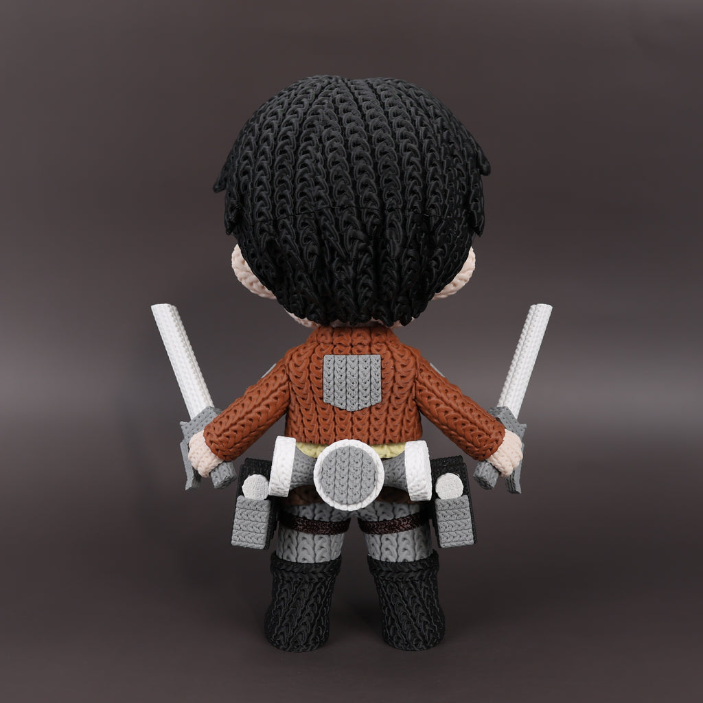 Eren Jaeger Human Version – Figura Anime 3D Crochet de 18 cm