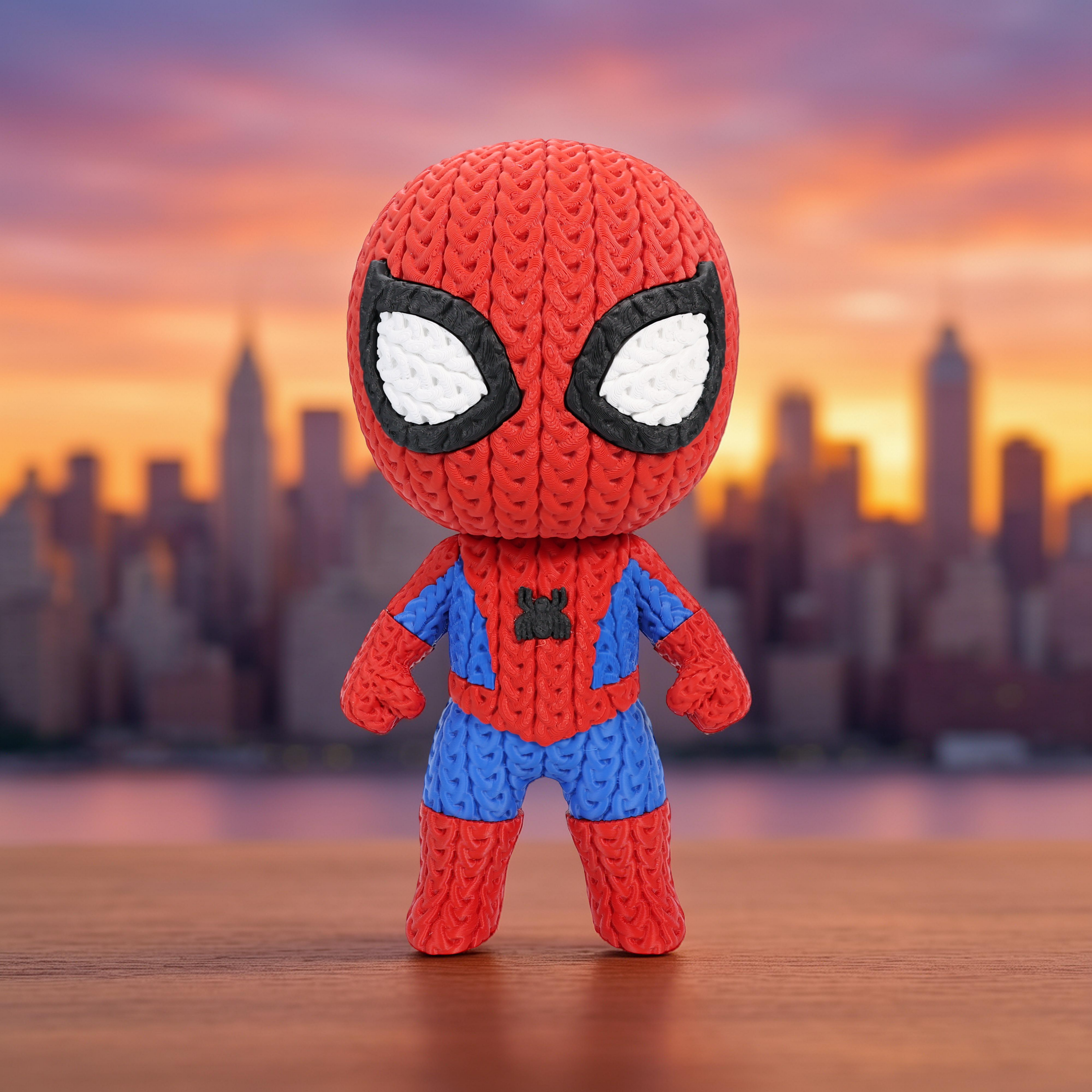 Spider-Man Crochet Edition – Figura 3D Articulada de 18 cm