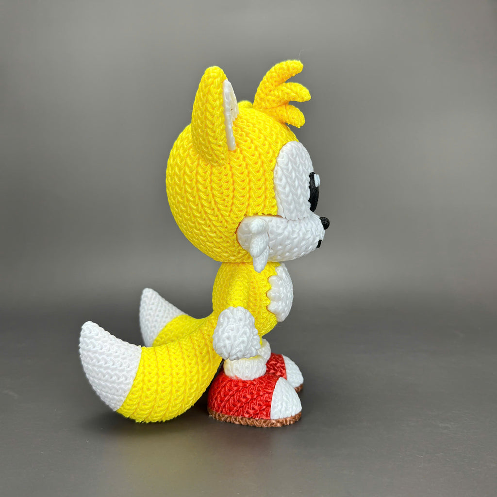 Tails Crochet Edition – Figura 3D Articulada de 18 cm