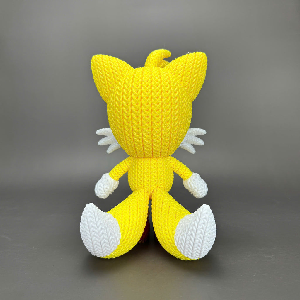 Tails Crochet Edition – Figura 3D Articulada de 18 cm