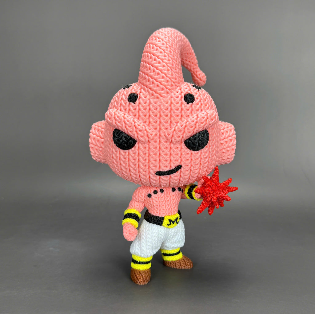 Kid Buu Crochet Edition – Figura Anime 3D Articulada de 18 cm