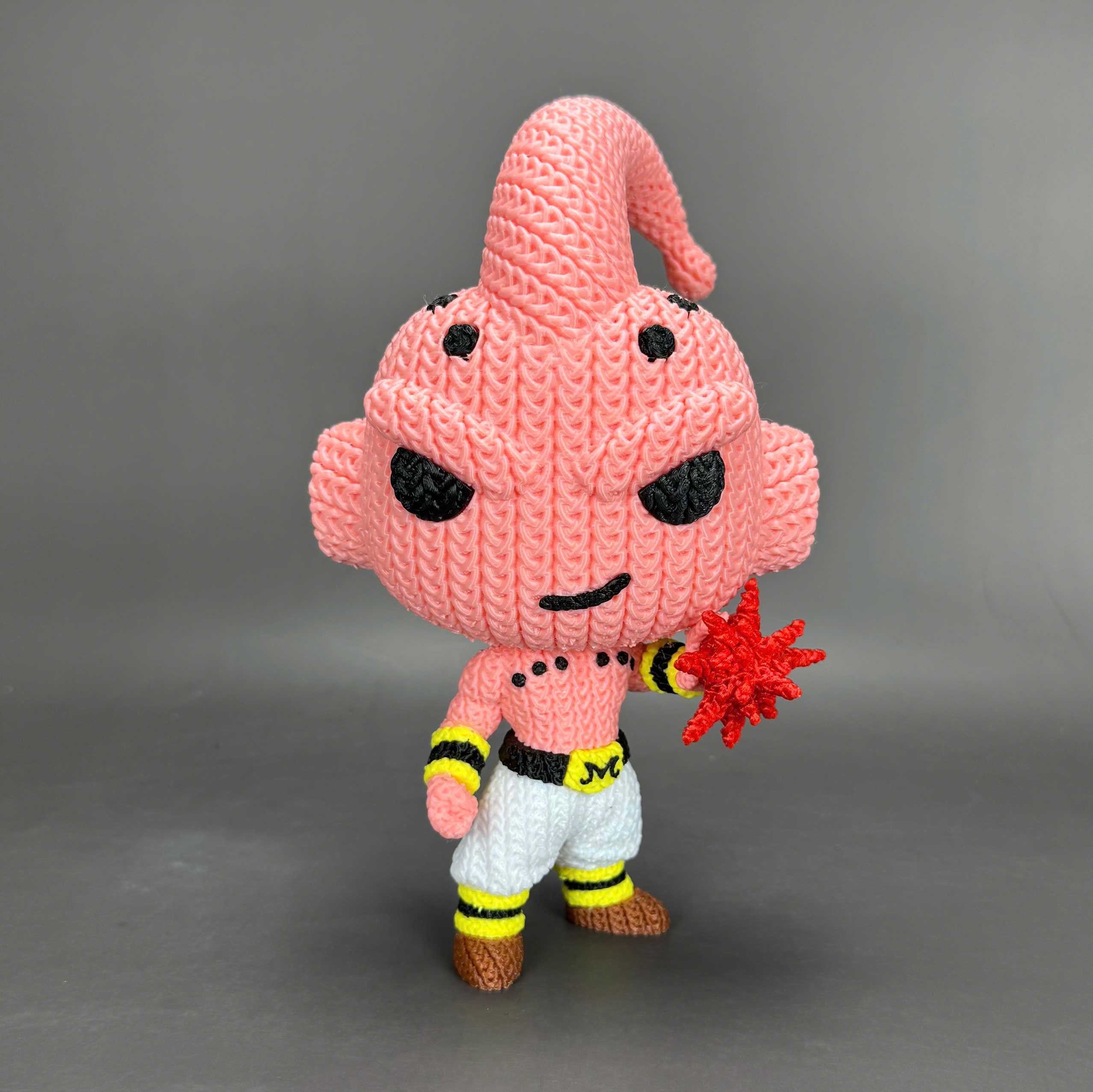 Kid Buu Crochet Edition – Figura Anime 3D Articulada de 18 cm