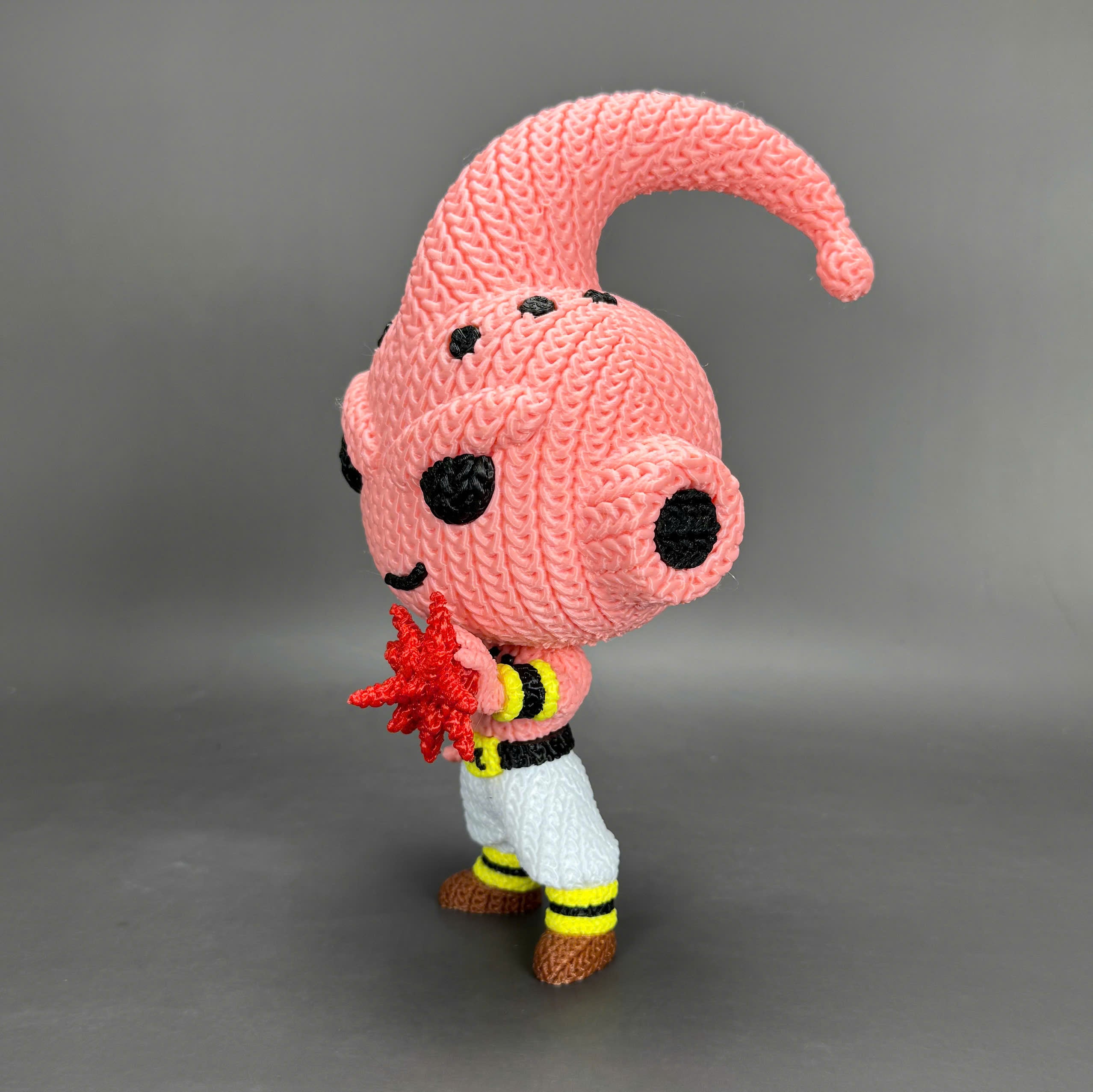Kid Buu Crochet Edition – Figura Anime 3D Articulada de 18 cm