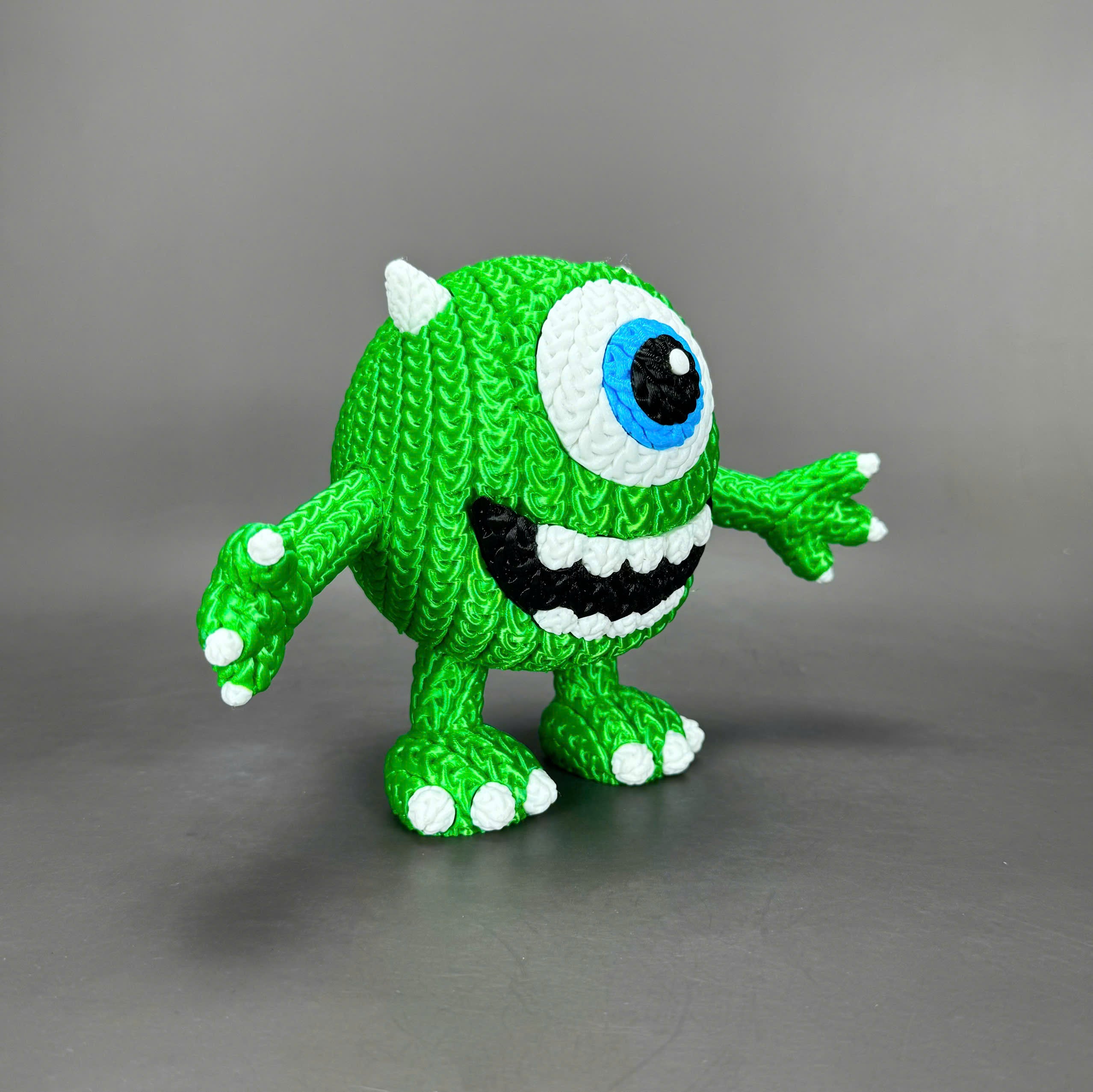 Mike Wazowski Crochet Edition – Figura 3D Articulada