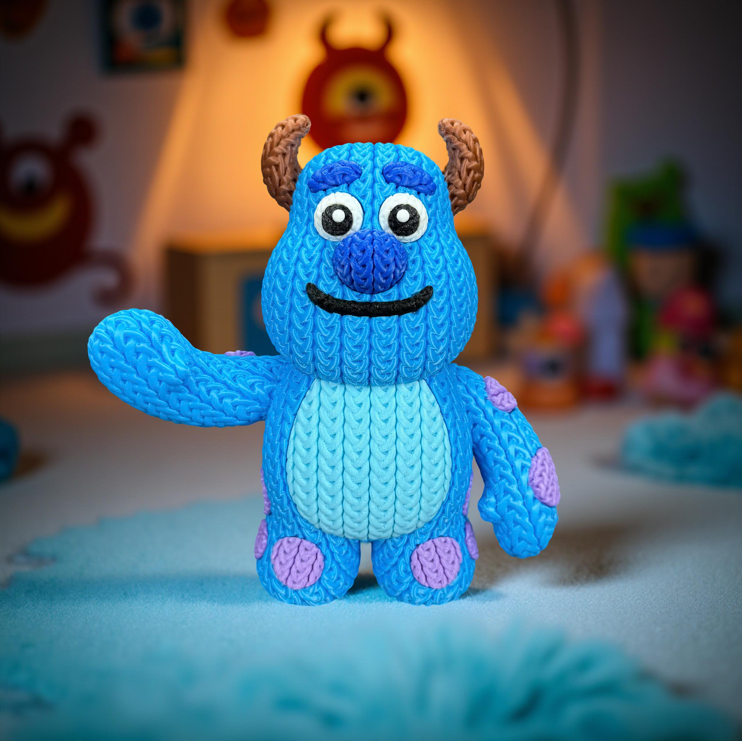 Sulley Crochet Edition – Figura 3D Articulada