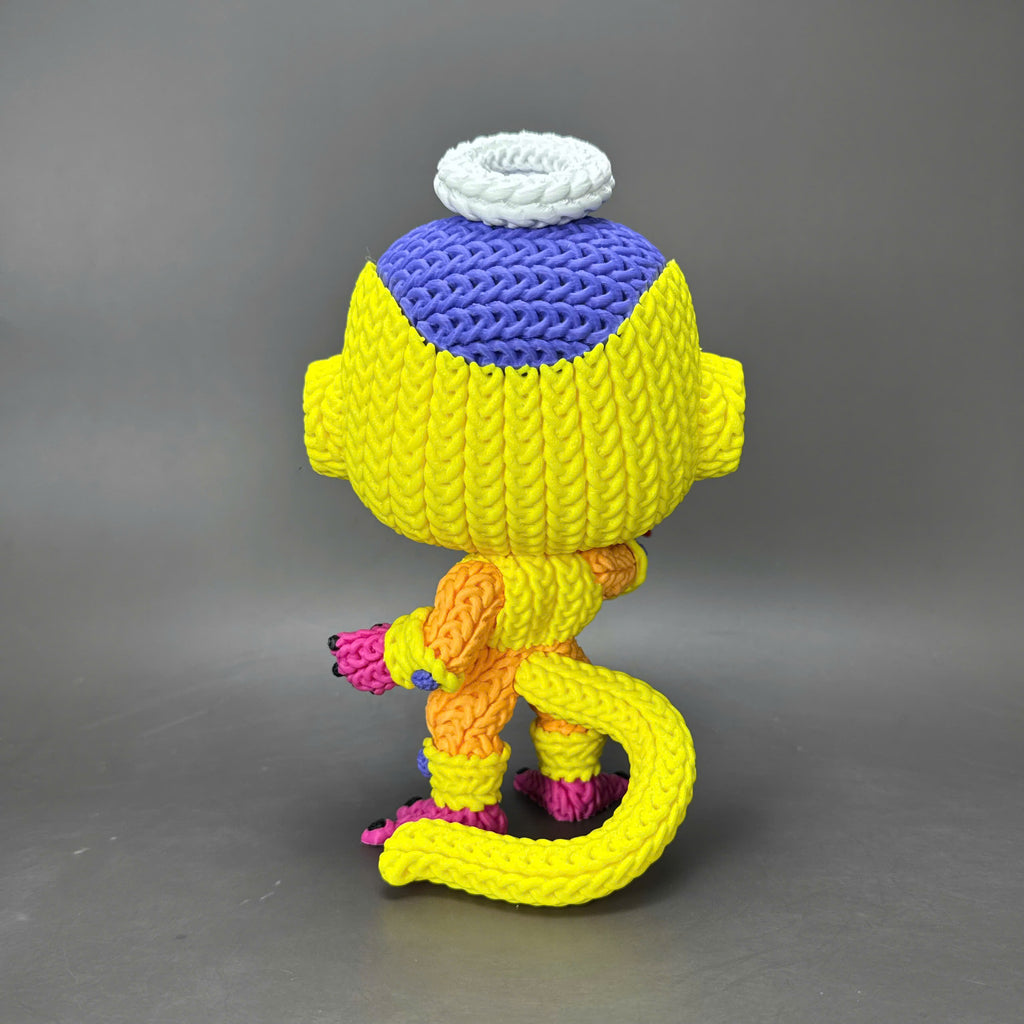 Golden Frieza Crochet Edition – Figura Anime 3D Articulada de 18 cm