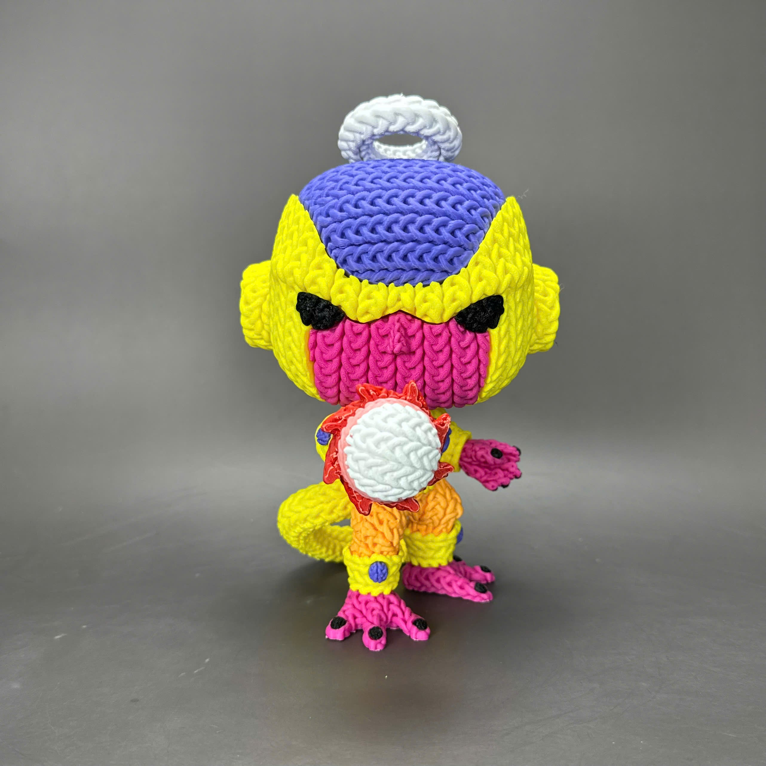 Golden Frieza Crochet Edition – Figura Anime 3D Articulada de 18 cm