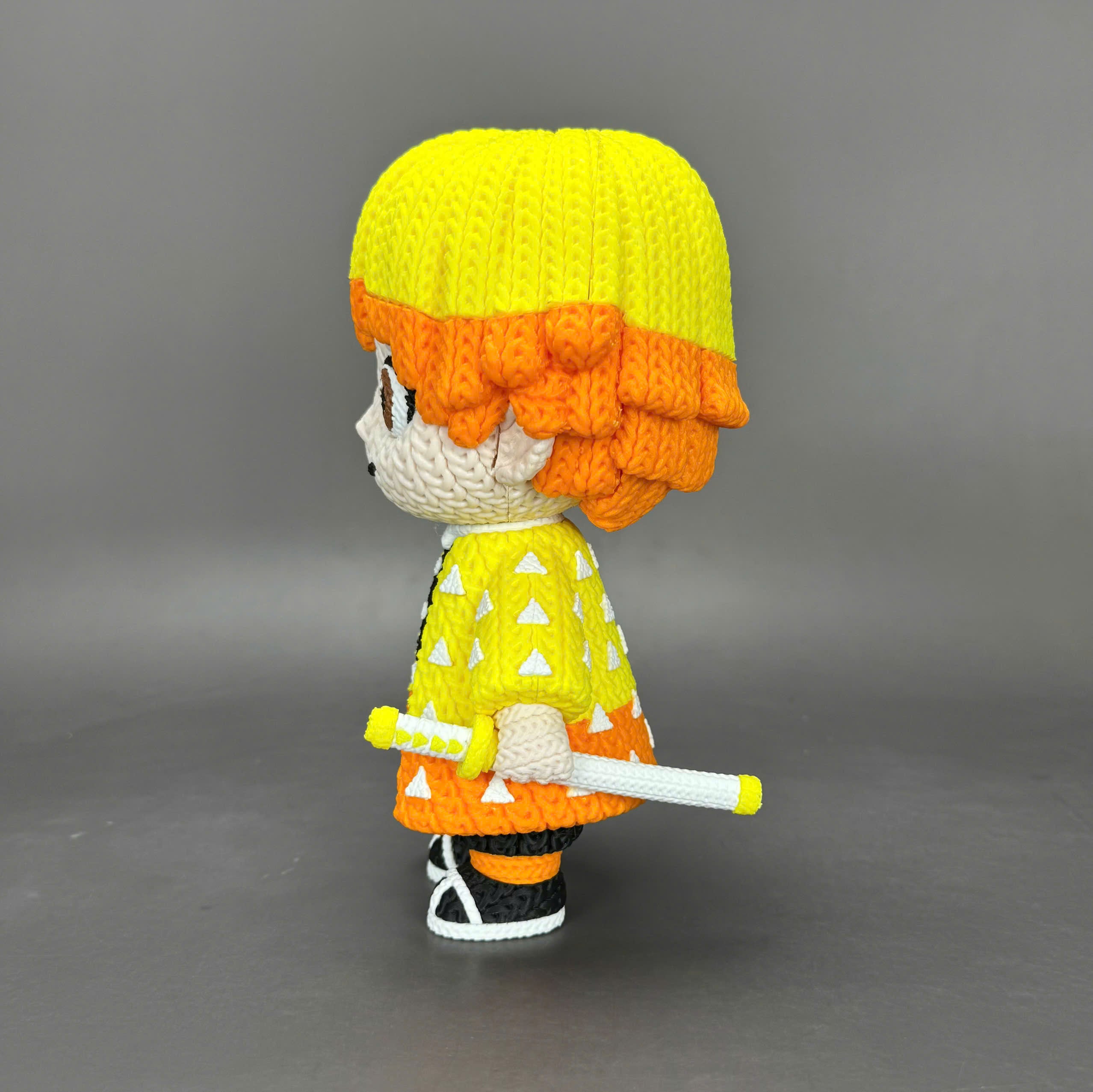 Zenitsu Agatsuma Crochet Edition – Figura Anime 3D Articulada de 18 cm