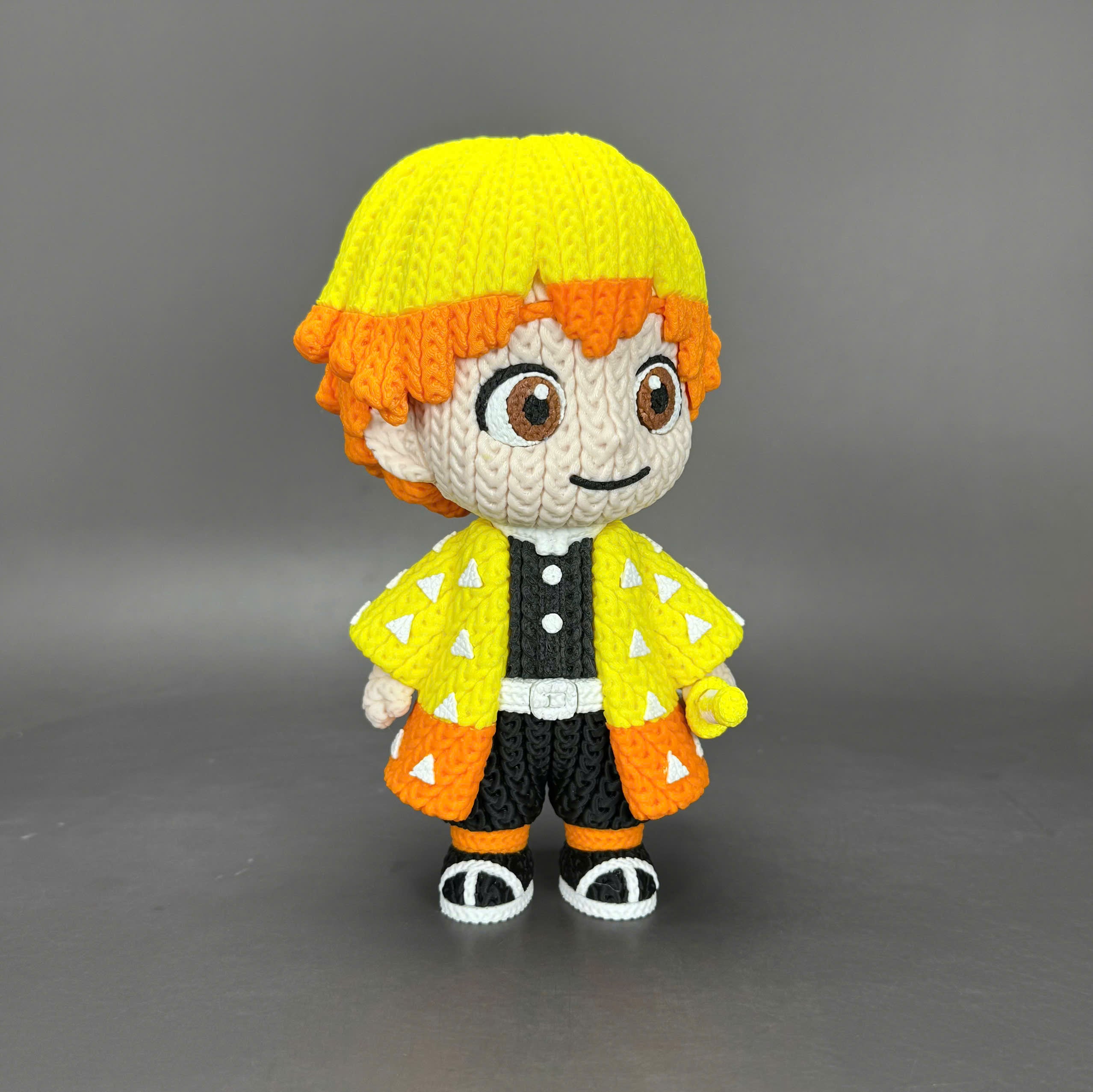 Zenitsu Agatsuma Crochet Edition – Figura Anime 3D Articulada de 18 cm