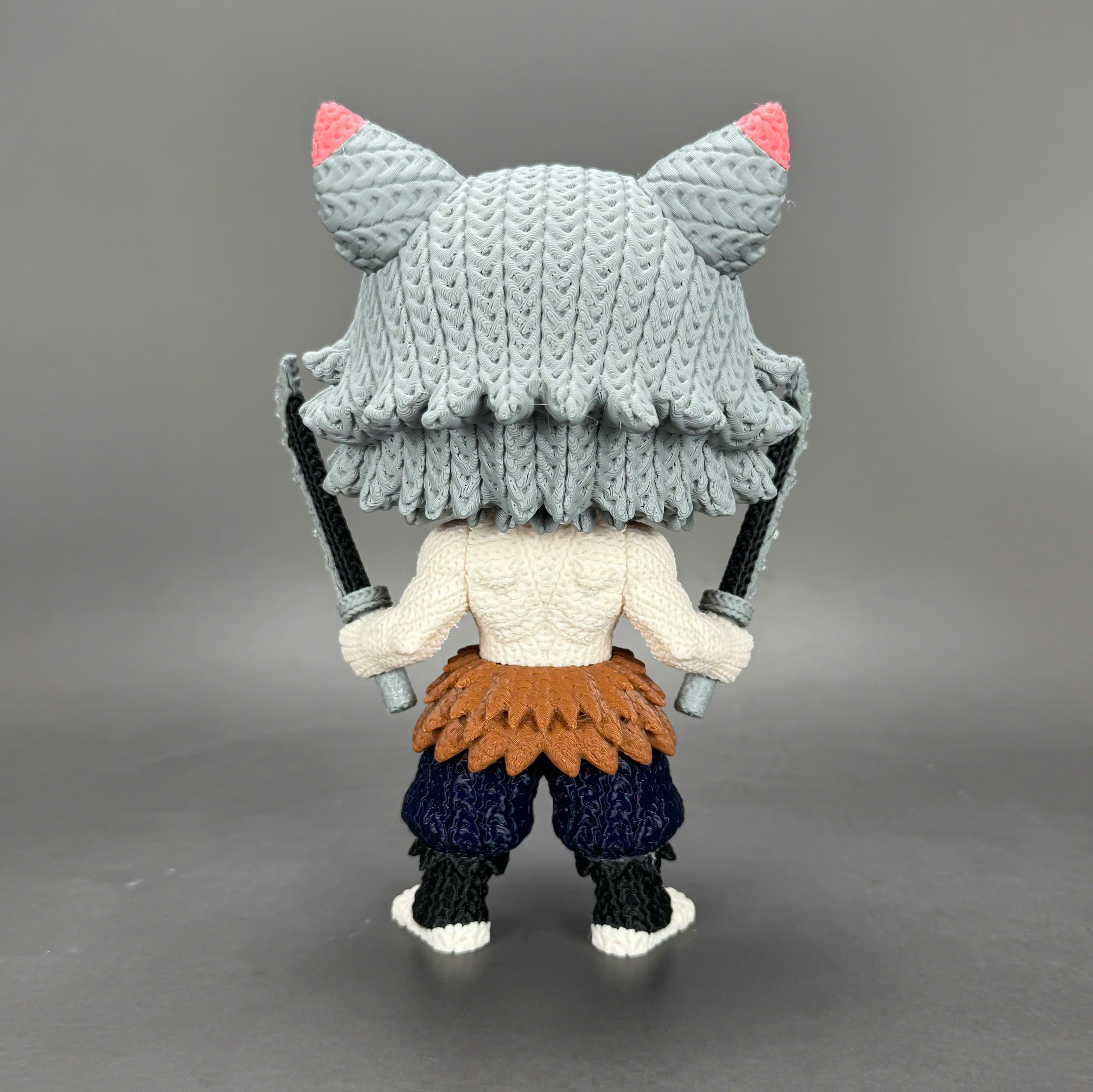 Inosuke Hashibira Crochet Edition – Figura Anime 3D Articulada de 18 cm