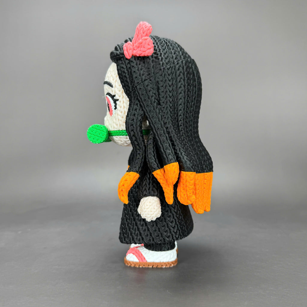 Nezuko Kamado Crochet Edition – Figura Anime 3D Articulada de 18 cm