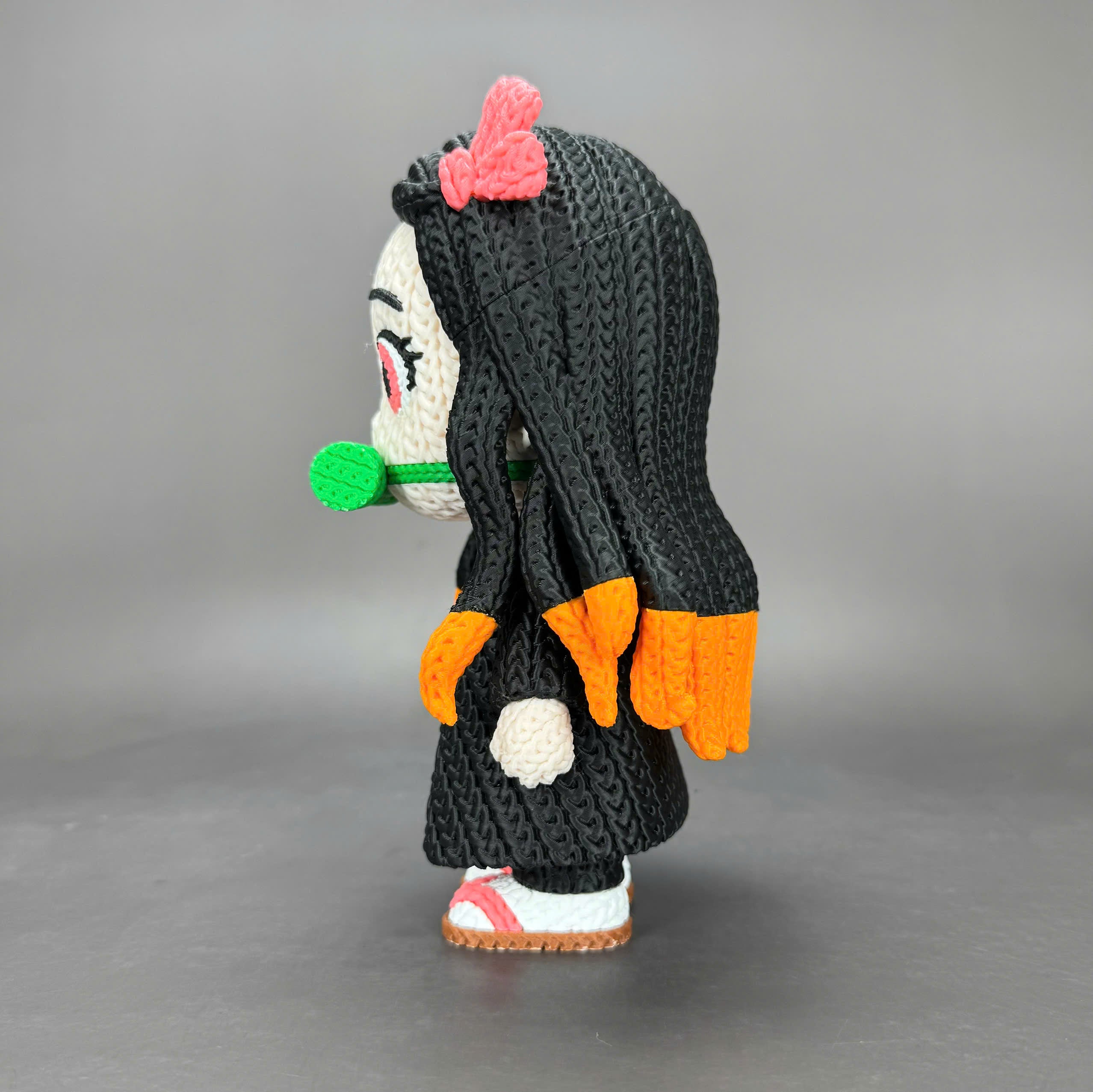 Nezuko Kamado Crochet Edition – Figura Anime 3D Articulada de 18 cm