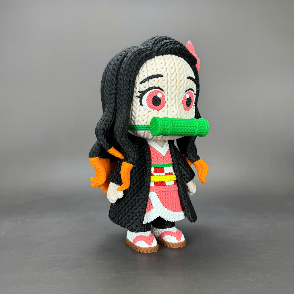 Nezuko Kamado Crochet Edition – Figura Anime 3D Articulada de 18 cm