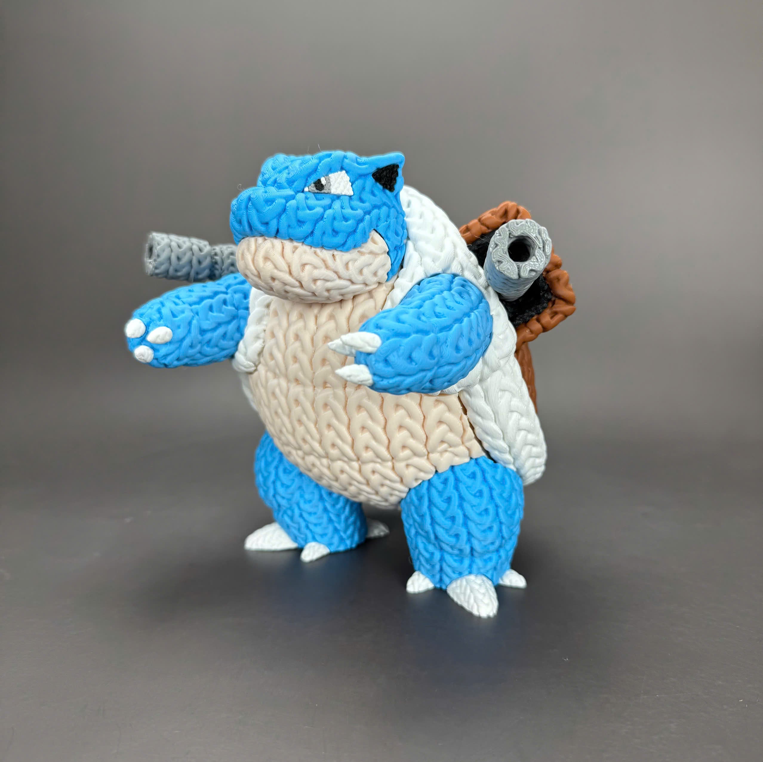 Blastoise Crochet Edition – Figura Anime 3D Articulada de 18 cm