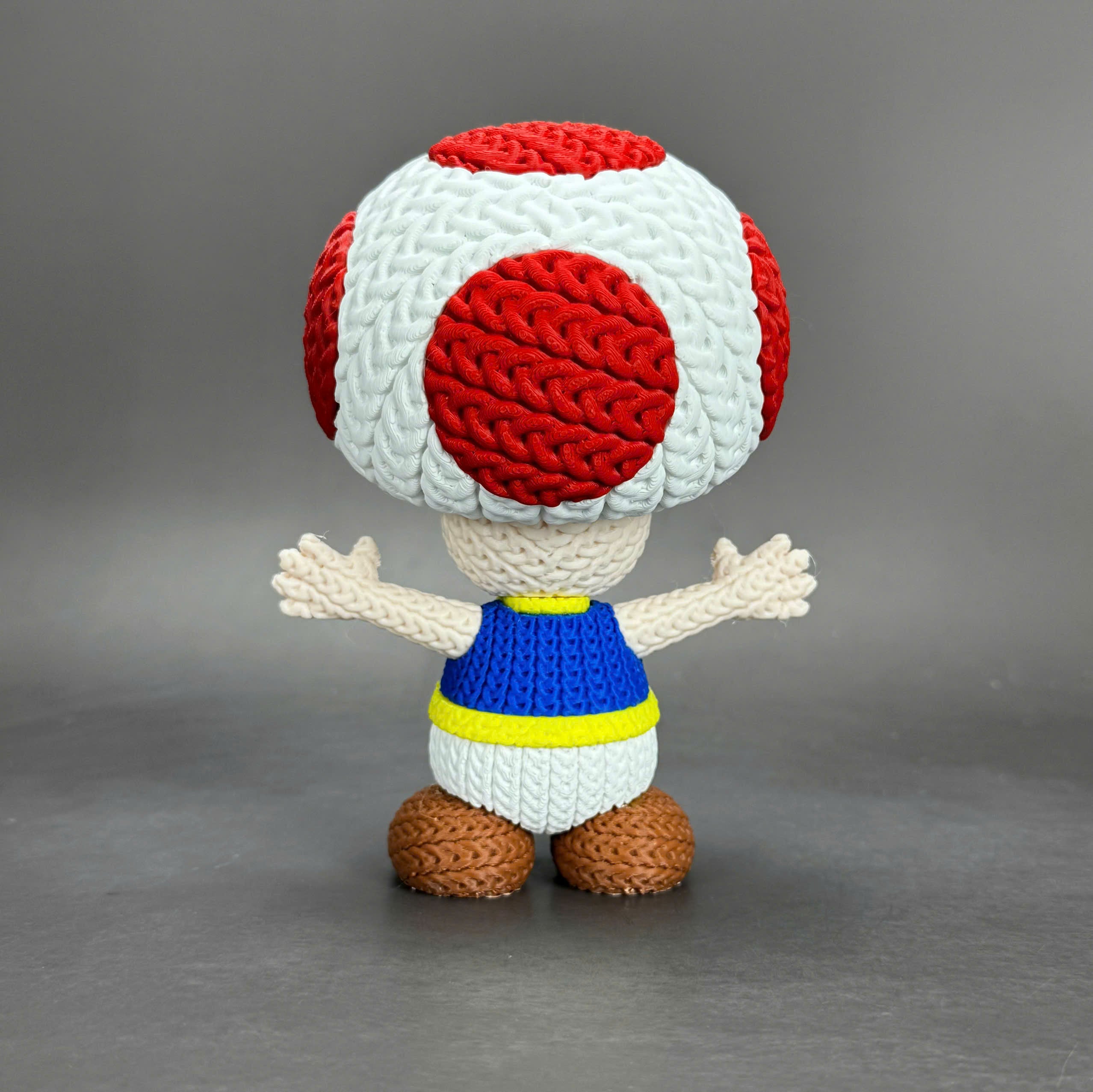 Toad Crochet Edition – Figura 3D Articulada de 18 cm