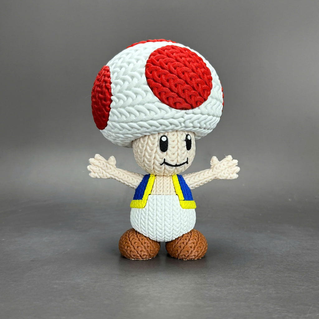 Toad Crochet Edition – Figura 3D Articulada de 18 cm